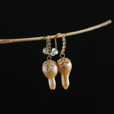 “Recall the History” Natural Shape Pearl Earrings