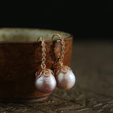 “Recall the History” Natural Shape Pearl Earrings