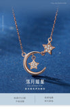 We Are Like Moon and Star 925 Sterling Silver Necklace