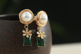 Drop and Dangle Multicolor Pearl Earrings