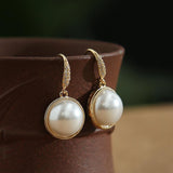 Crystal Drop Pearl Earrings