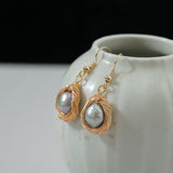 My Bright Day Natural Shape Pearl Drop Earrings