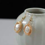 My Bright Day Natural Shape Pearl Drop Earrings