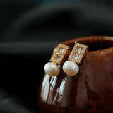 Classic White Pearl Earrings