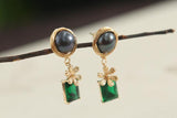 Drop and Dangle Multicolor Pearl Earrings