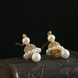 Attractive Crown Pearl Earrings