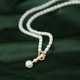 Stunning Sparkle Pearl Y-Shaped Necklace