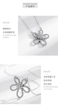 Love Gift 925 Sterling Silver Five Petal Flower Necklace