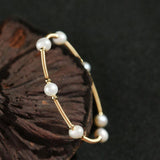 Classy White Pearl Cuff Bracelet