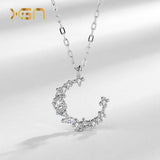 Love Gift 925 Sterling Silver Five Petal Flower Necklace