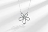 Love Gift 925 Sterling Silver Five Petal Flower Necklace