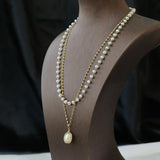 Elegant and Alluring Pearl Double Necklace