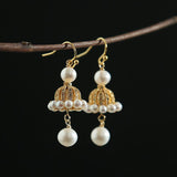 Attractive Crown Pearl Earrings